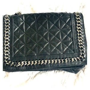 Zara black chain purse